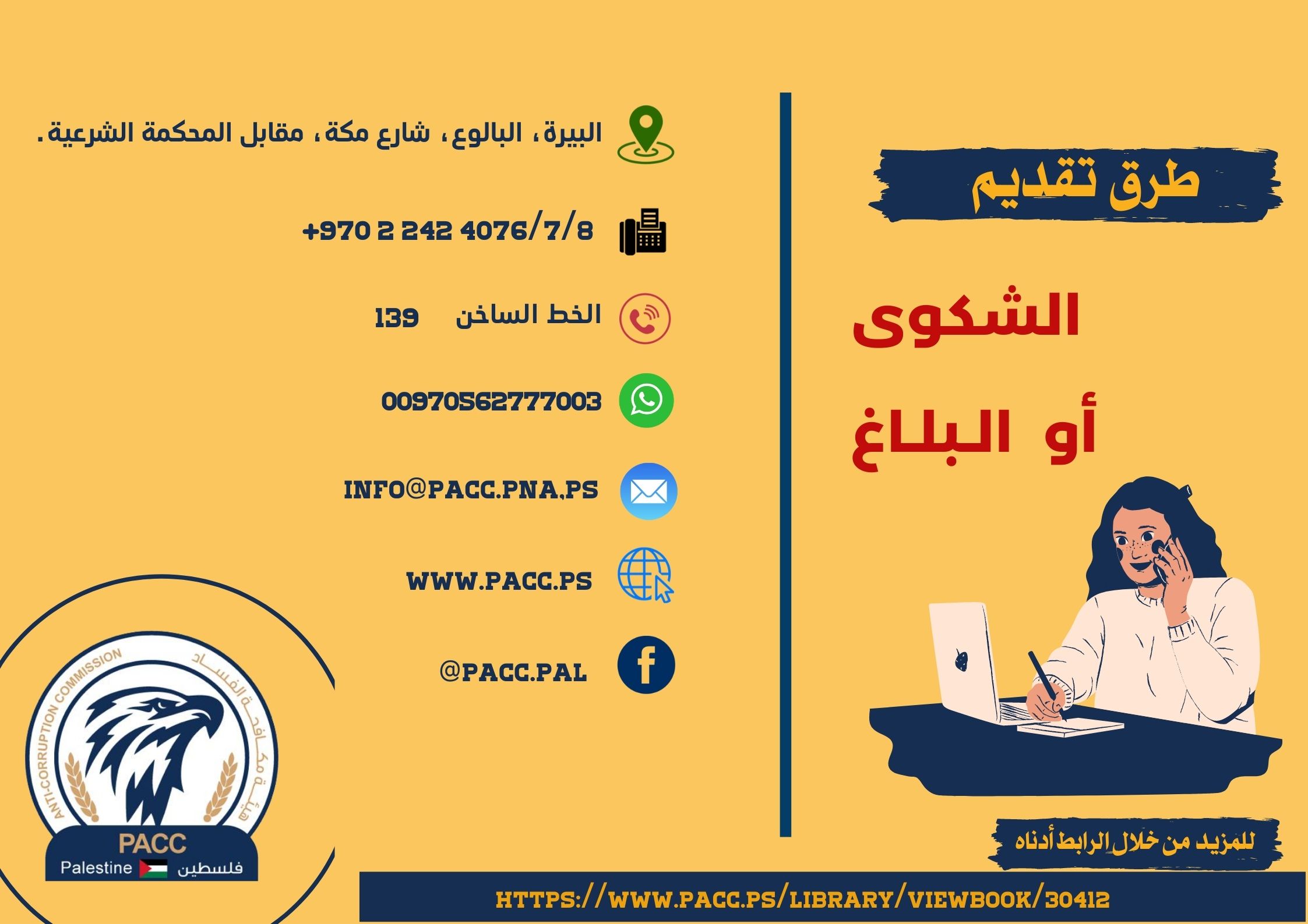 طرق تقديم شكوى أو بلاغ