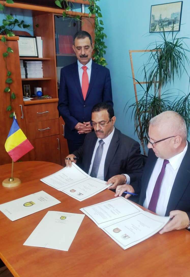 Counsellor Dr. Barak signs a Memorandum of Understanding With the Romanian Counterpart